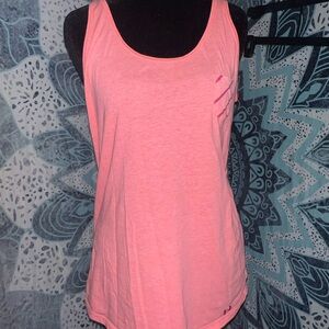Coral Relaxed Fit Tank Top with Scoop Neckline